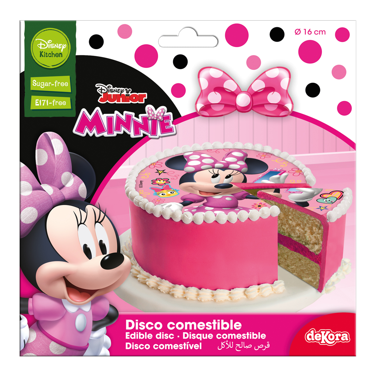 Fondánový obrázek Minnie Mouse 16cm obal